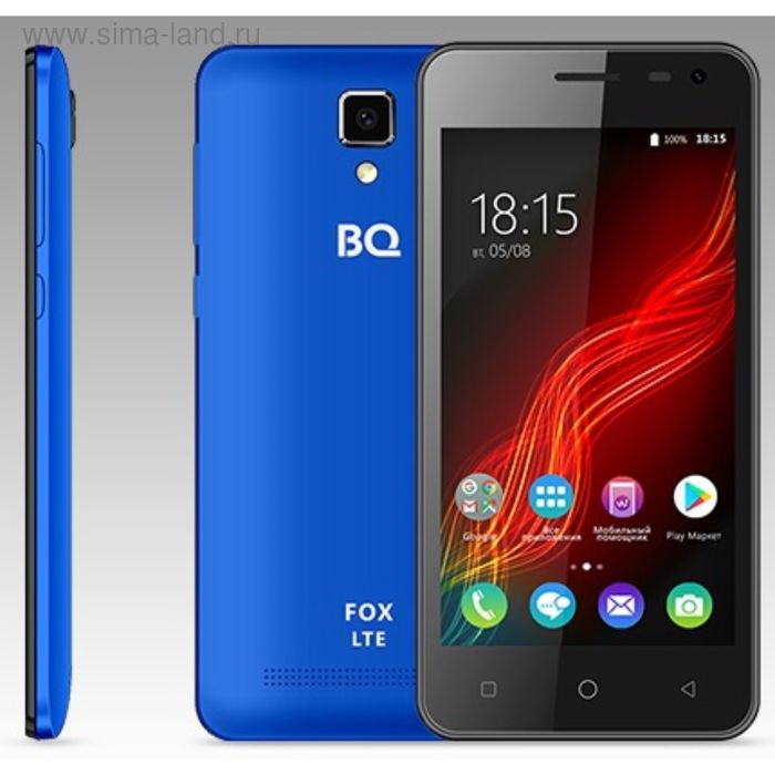 Смартфон BQ S-4500L Fox LTE Blue - Фото 1