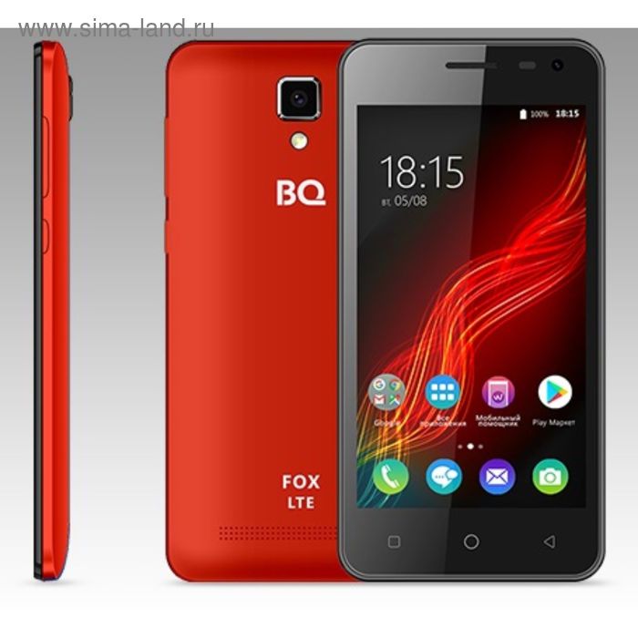 Смартфон BQ S-4500L Fox LTE Red - Фото 1