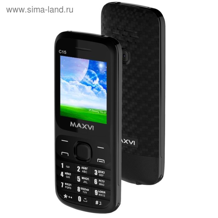 Сотовый телефон Maxvi C15 Black - Фото 1