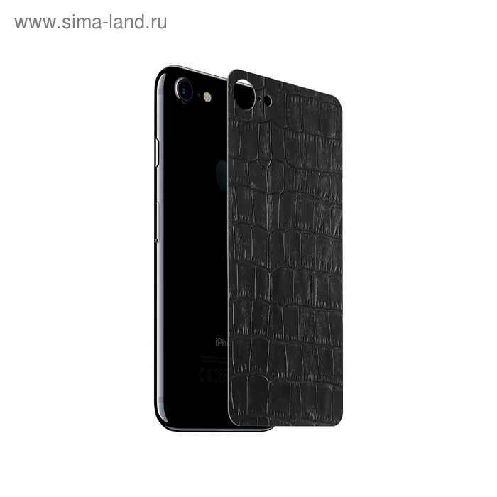 Чехол DF iCover-03 (crocodile) iPhone 7 черная (накладка кожа) - Фото 1