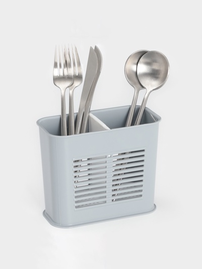 Подставка для столовых приборов Полимербыт, пластик, 8×16×13 см, МИКС
