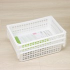 Этажерка напольная универсальная, 3-х секционная, на колёсиках, белая - Фото 2