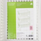 Этажерка напольная универсальная, 3-х секционная, на колёсиках, белая - Фото 4