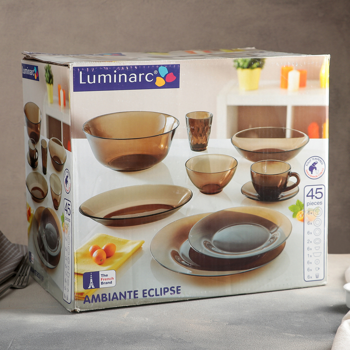 Сервиз столовый стеклянный Luminarc «Амбьянте», 45 предметов - фото 1908328056