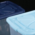Ящик для хранения хозяйственный с крышкой, на колёсиках, 60×40×30 см, цвет МИКС - Фото 5