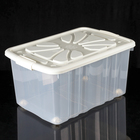 Ящик для хранения хозяйственный с крышкой, на колёсиках, 60×40×30 см, цвет МИКС - Фото 7
