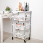 Этажерка напольная на колесиках 4-х секционная, МИКС - Фото 2