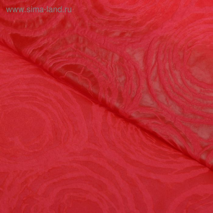 Фетр для упаковок и поделок, ламинированный, фактурный, красный, однотонный, двусторонний, лист 1шт., 57 х 57 см - Фото 1