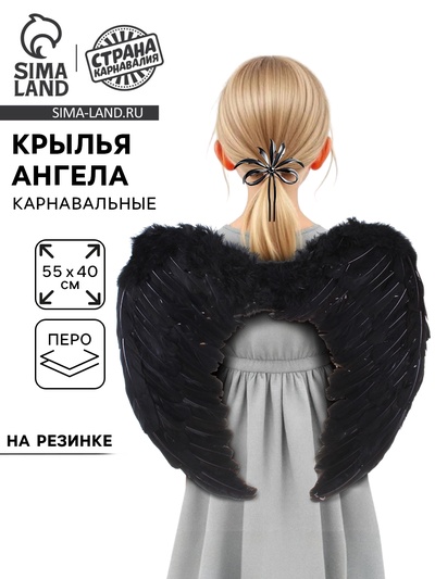 Крылья ангела, 55×40, чёрные