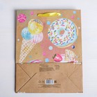 Пакет крафтовый вертикальный «Любимые сладости», 12 × 15 × 5,5 см - Фото 4