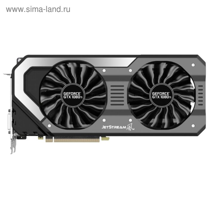 Видеокарта Palit GeForce GTX 1080TI Jetstream 11G,352bit,GDDR5X,1480/11000,Ret - Фото 1