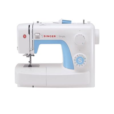 Швейная машина Singer Simple 3221, 85 Вт, 23 операции, автомат, реверс, бело-голубая