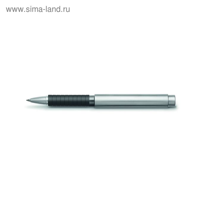 яРучка  подарочная роллер Faber-Castell Basic Metal мат.хром.металл, черный, под,/кор 148462  268929 - Фото 1
