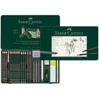 Карандаши художественные набор Faber-Castell PITT 26 штук в металлической коробке - Фото 3