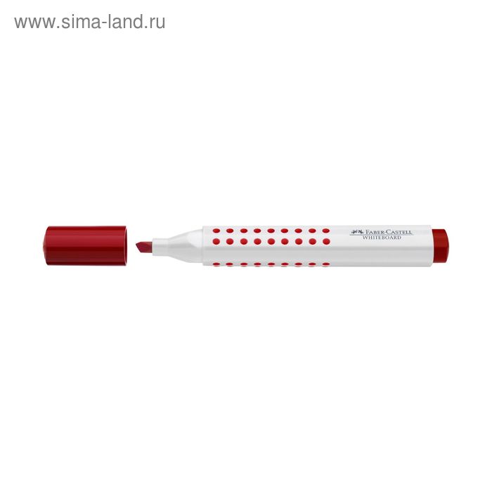 Маркер для доски скошенный, 1.5-5.0 мм, Faber-Castell GRIP, красный - Фото 1