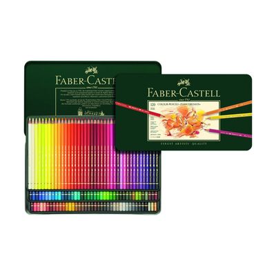 Карандаши художественные Faber-Castell Polychromos® 120 цветов, в металлической коробке