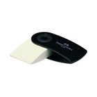Ластик Faber-Castell, синтетика, SLEEVE - мини, в защитном футляре, чёрный - Фото 1