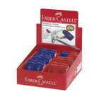 Ластик Faber-Castell синтетика, SLEEVE - мини, в защитном футляре, ежевичный/синий - Фото 2