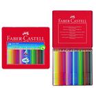 Карандаши 24 цвета Faber-Castell GRIP 2001 трёхгранные, в металлической коробке - фото 297922329