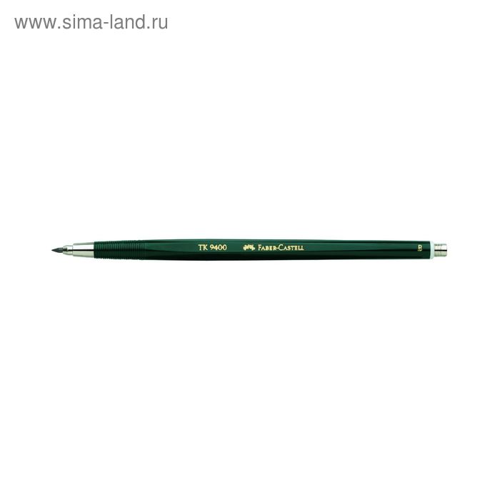 Карандаш цанговый 2.0 мм Faber-Castell TK® 9400 B зелёный - Фото 1
