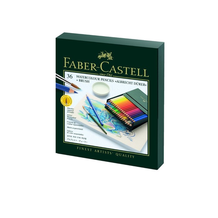 Карандаши художественные акварельные 36 цветов Faber-Castell ALBRECHT DÜRER®, кожзам коробка