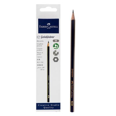 Карандаш чёрнографитный Faber-Castell GOLDFABER 1221 6B, шестигранный, цена за 1 шт