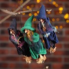 Баба - Яга в лохмотьях, с метлой, висит, МИКС - Фото 2