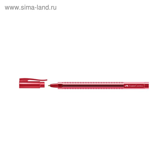яРучка  шариковая Faber-Castell GRIP 2020 трехгран.кор. массаж.шашечки, красный 544521 - Фото 1