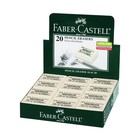 Ластик Faber-Castell, 40 х 27 х 13 мм, каучук, для графитных и цветных карандашей, белый - Фото 3