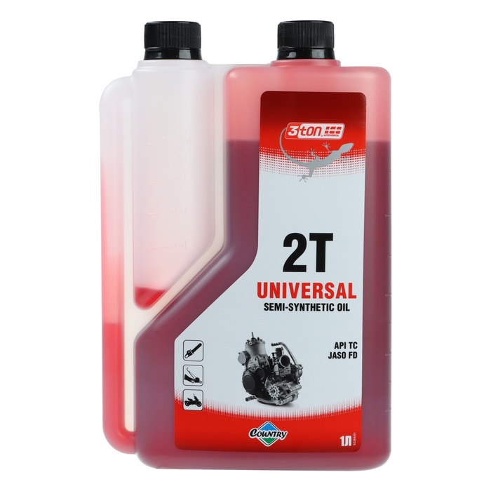 Масло двухтактное Country полусинтетическое API ТС, 1 л, с дозатором - Фото 1
