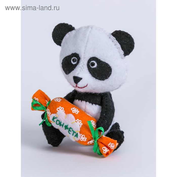 Набор для изготовления игрушки из фетра "Панда", 11,5 см - Фото 1