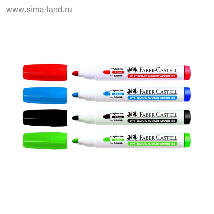 Маркер для доски 3.0 мм Faber-Castell Winner 152 красный - Фото 1