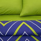 Постельное бельё евро «Этель. Зелёно-синие зигзаги», поплин - Фото 4
