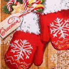 Полотенце новогоднее «Варежки» 35×60 см, 160 г/м² - Фото 2