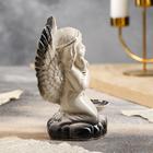Подсвечник "Молящийся ангел", бело-серый, керамика, 18 см - Фото 2