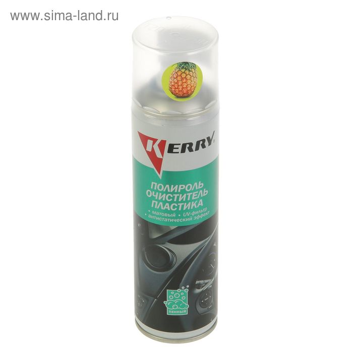Полироль-очиститель пластика Kerry, с матовым эффектом, ананас, 335 мл - Фото 1