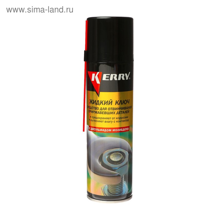 Жидкий ключ Kerry с дисульфидом молибдена для отвинчивания деталей, 335 мл, аэрозоль - Фото 1