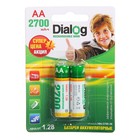 Аккумулятор Dialog, Ni-Mh, AA, HR6-2BL, 1.2В, 2700 мАч, блистер, 2шт. - Фото 1