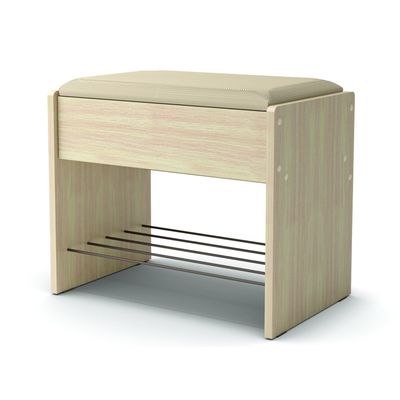 Банкетка, 532х355х466, Дуб млечный/рогожка