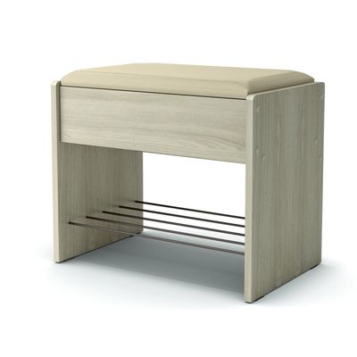 Банкетка, 532х355х466, Ясень шимо светлый/рогожка