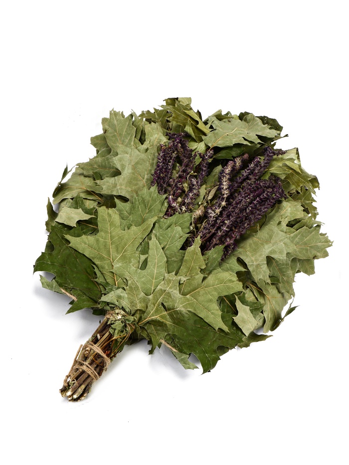 Веник для бани, дубовый, 55 см, с шалфеем, «Добропаровъ»