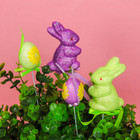 сувенир на палочке ассорти блестка зайка 2шт + яйцо 2шт - Фото 1