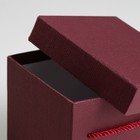 Набор коробок 3 в 1, бордовый, 25 х 25 х 20 - 14 х 14 х 14 см - Фото 4
