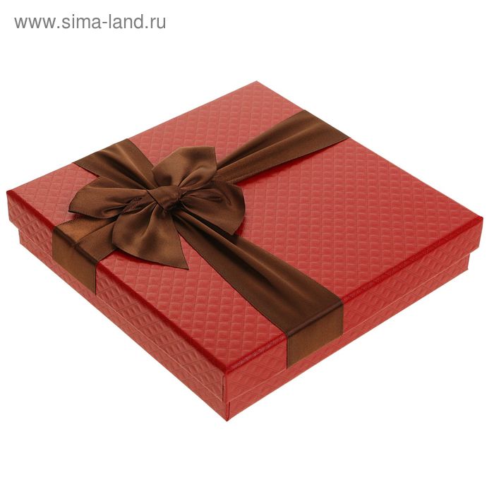 Коробка подарочная для конфет, красный, 18,5 х 18,5 х 4 см - Фото 1
