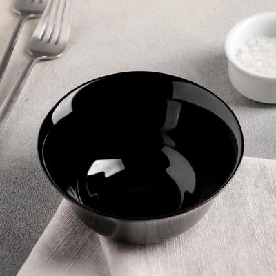 Салатник стеклокерамический Carine Noir Uni, 300 мл, d=12 см, цвет чёрный