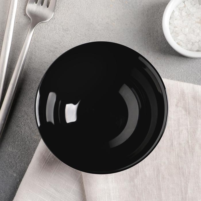 Салатник стеклокерамический Carine Noir Uni, 300 мл, d=12 см, цвет чёрный - фото 1908328266