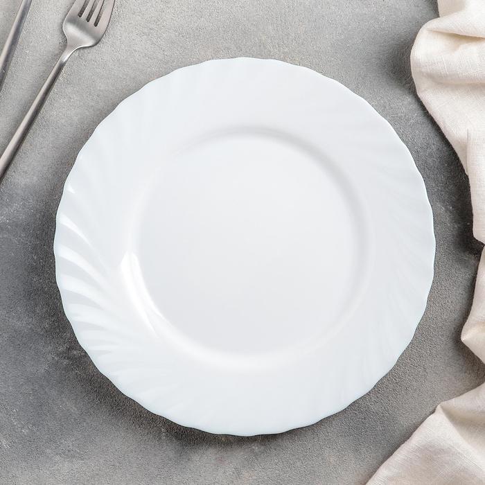 Тарелка обеденная Trianon, d=24,5 см, цвет белый - Фото 1