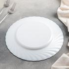 Тарелка обеденная Trianon, d=24,5 см, цвет белый - Фото 3