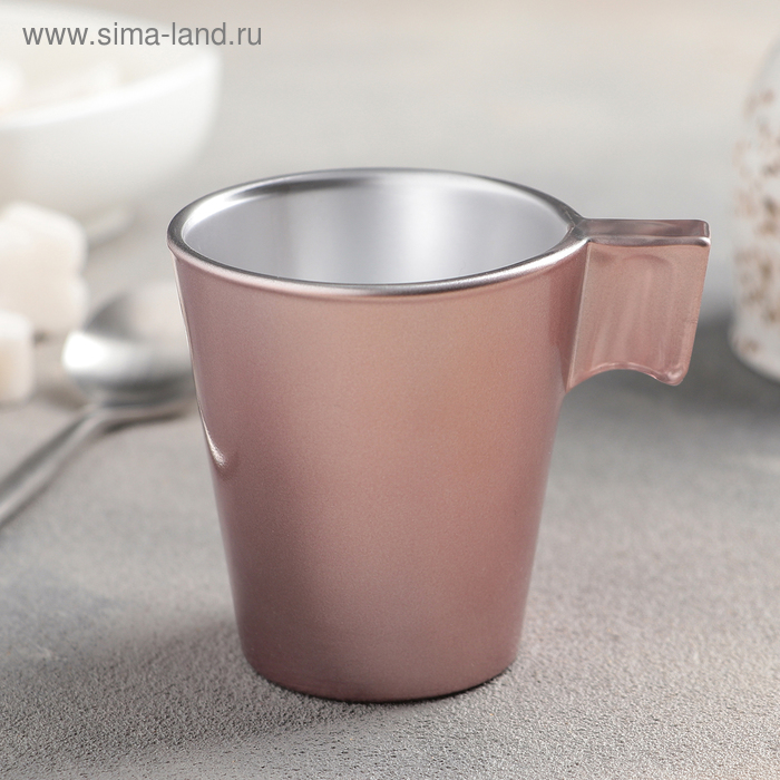 Кружка для кофе 80 мл, Flashy Expresso, цвет розовый - Фото 1