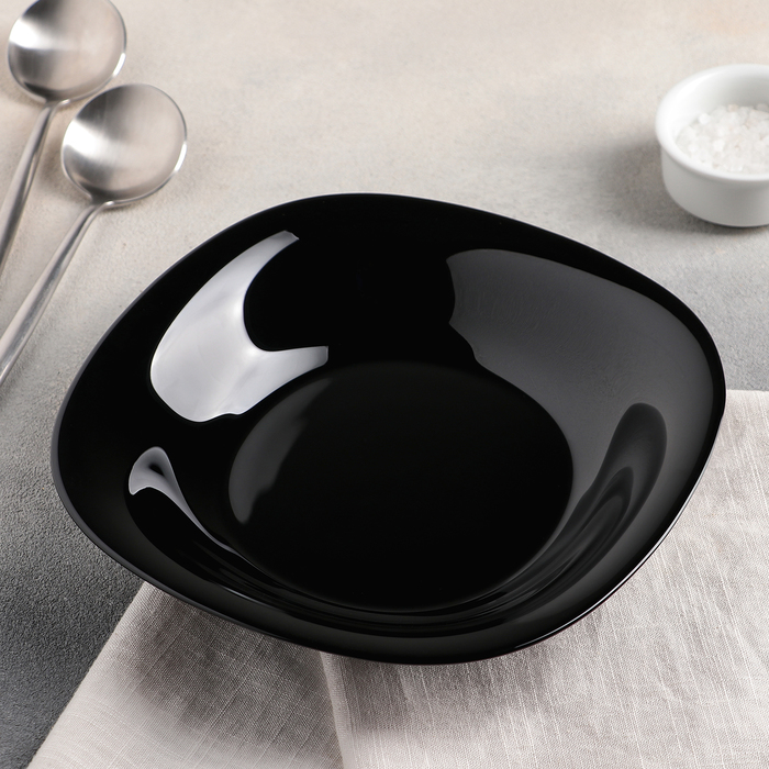Тарелка глубокая Carine Black, d=23,5 см, цвет чёрный